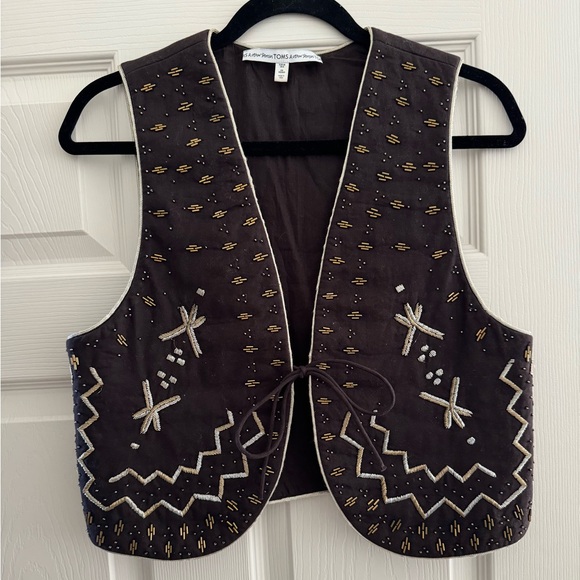 & Other Stories Beaded Tie Vest - Picture 2 of 5